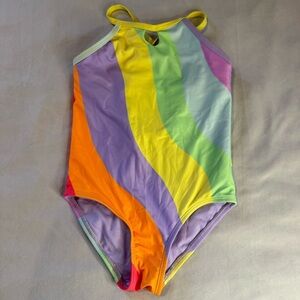 Wonder Nation Swimsuit Colourful Rainbow Girls Size XS (4-5)